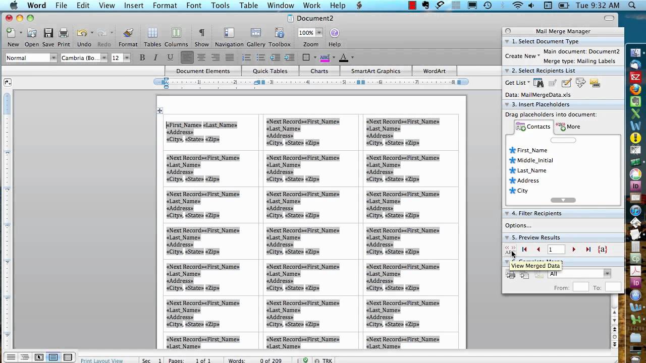how to make labels in microsoft word for mac 2011